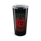 20oz Insulated Tumbler — Gothic Red Crest Stainless Travel Cup Printify